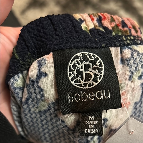 Bobeau Red and Orange Fit and Flare Midi Skirt - Picture 2 of 5